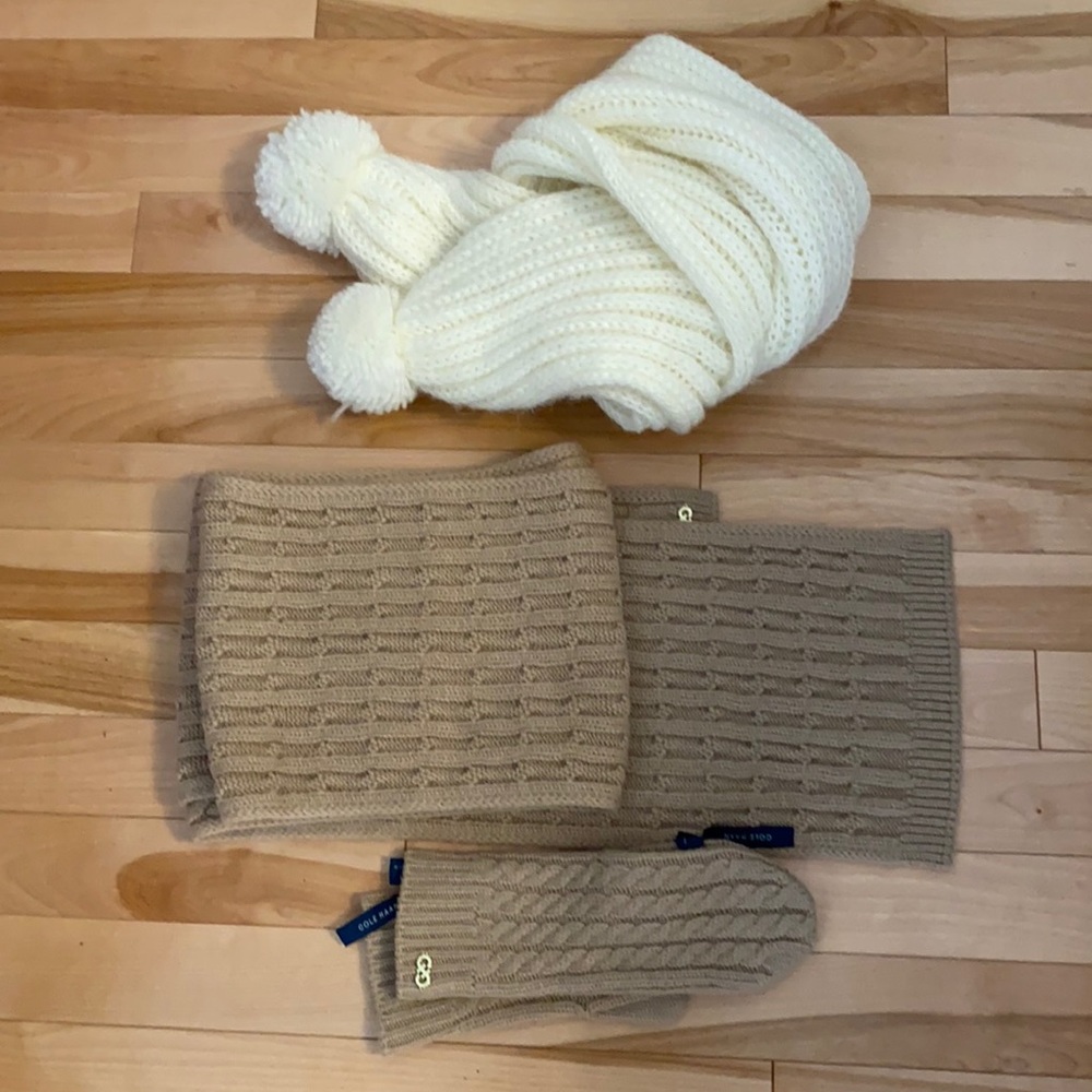 Cole Haan scarf and mitten